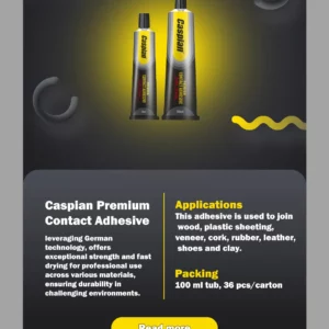 Caspian premium Contact adhesive banner by Summit Tech Co(DBA Alvand)